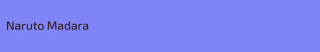 Naruto Madara